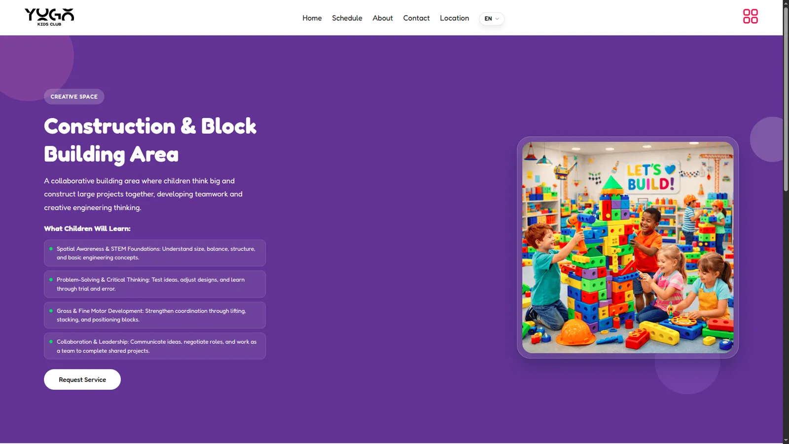 Childcare Booking Platform Landing Page
